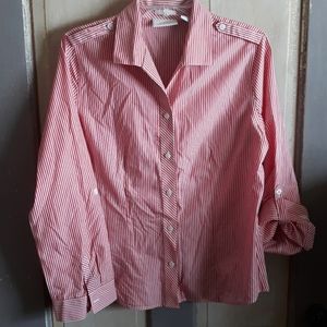 Chico's button up dress shirt stripes